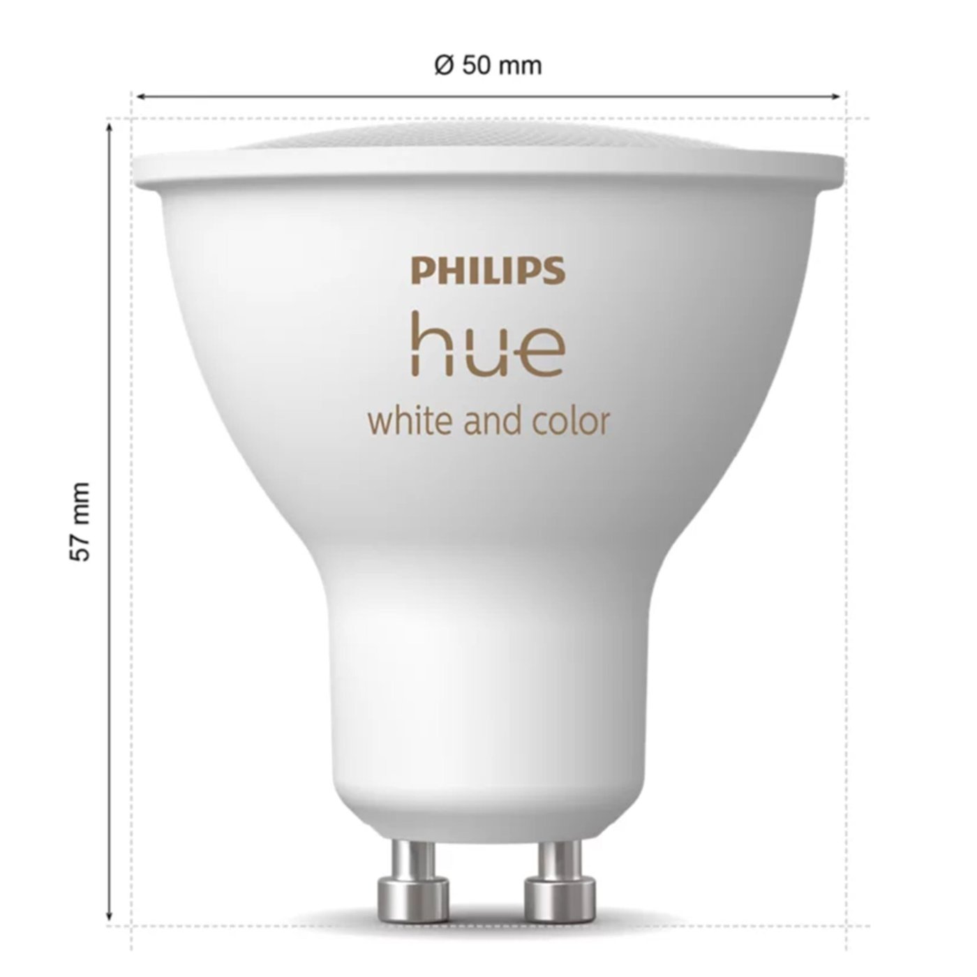 Philips Hue White and Color Ambiance Smart LED-pære GU10 400 lm 2-pk