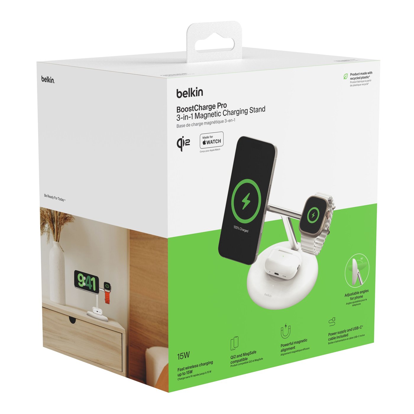 Belkin 3-i-1 Qi2 og Magsafe