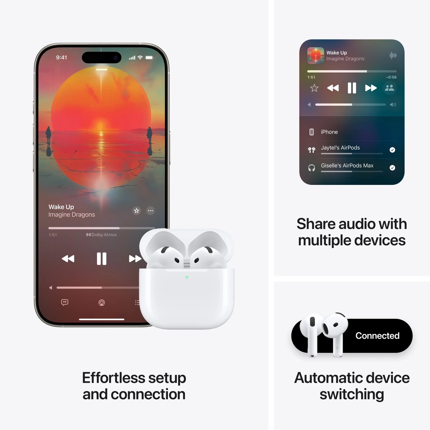 Apple AirPods 4 med aktiv støydemping