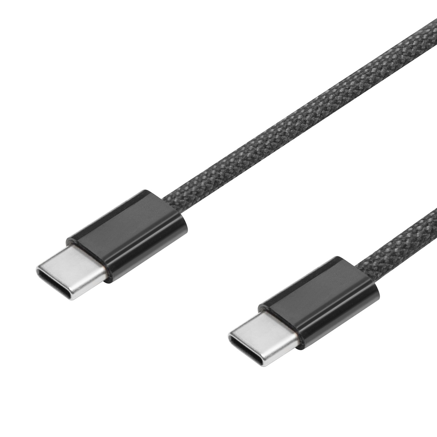 Linocell Flettet USB-C- til USB-C-kabel 240W Svart 1 m