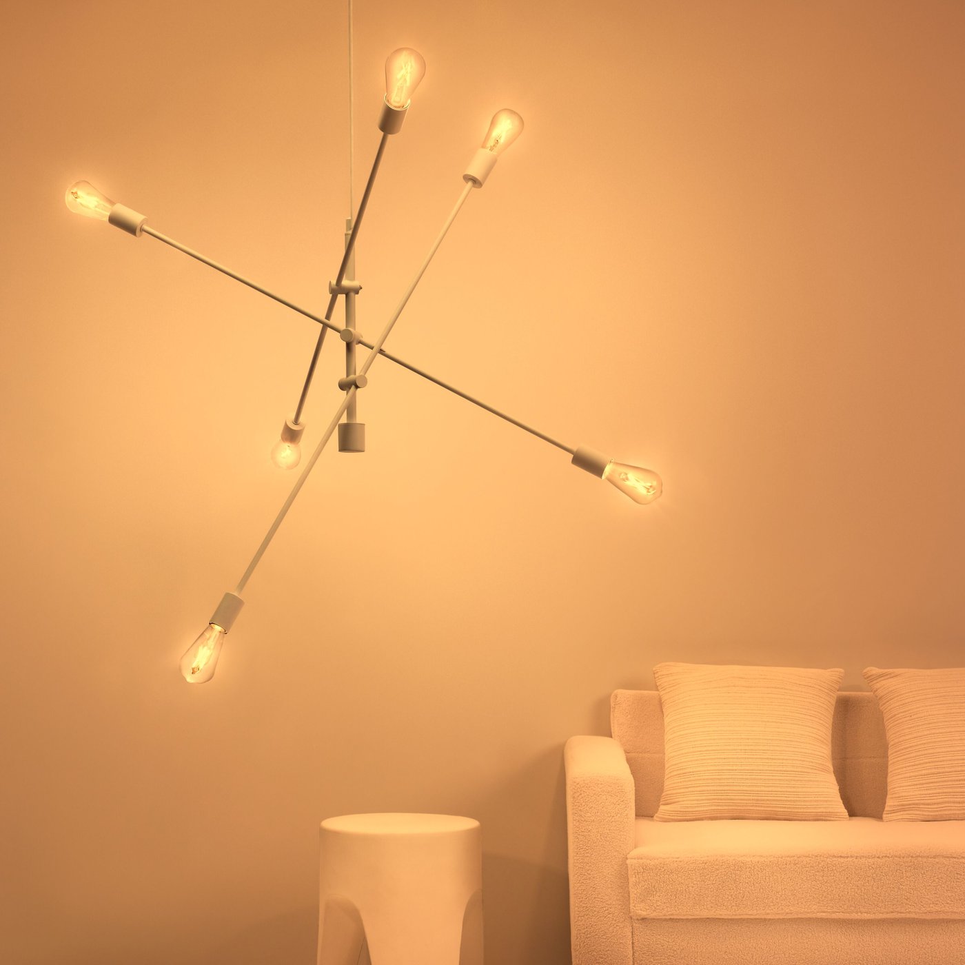 WiZ Amber Filament A60 Smart LED-lampa E27 640 lm