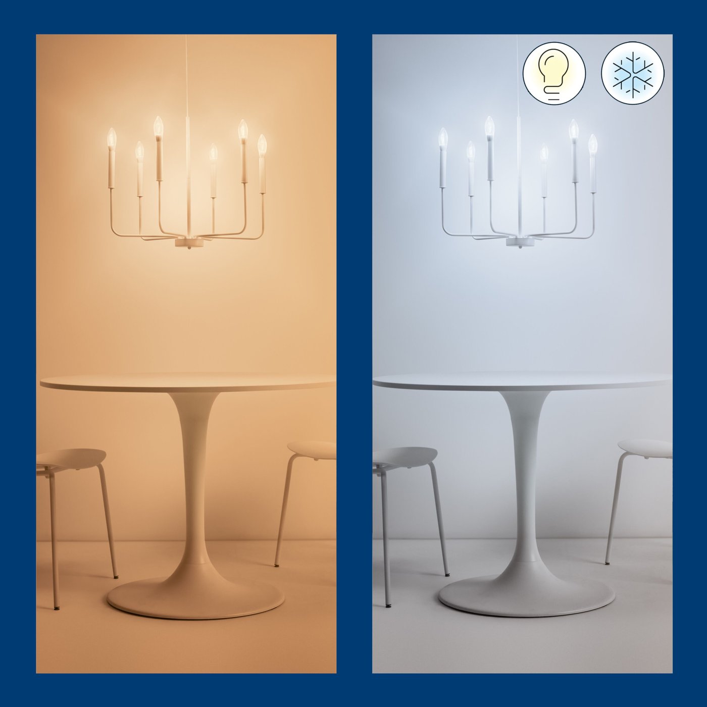 WiZ Clear Filament-kronljus C35 Smart LED-lampa E14 470 lm