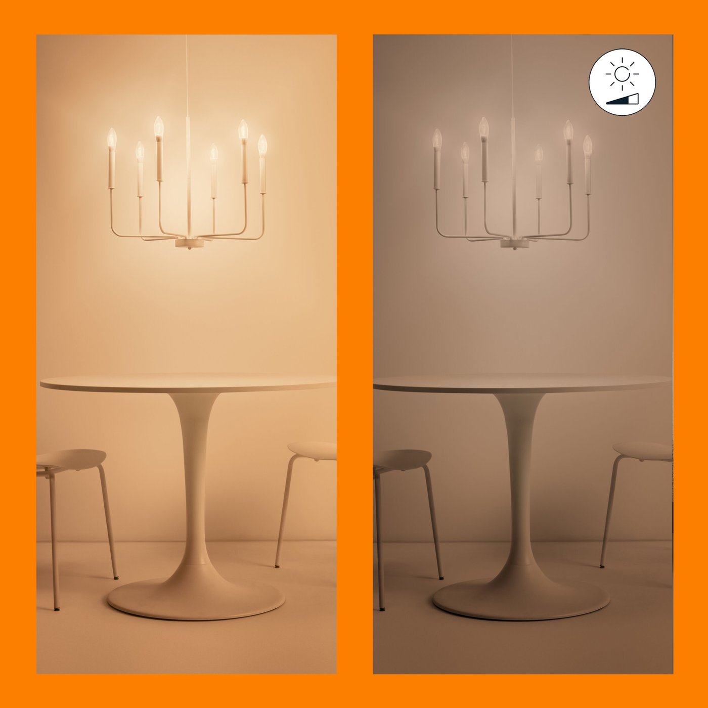 WiZ Clear Filament-kronljus C35 Smart LED-lampa E14 470 lm