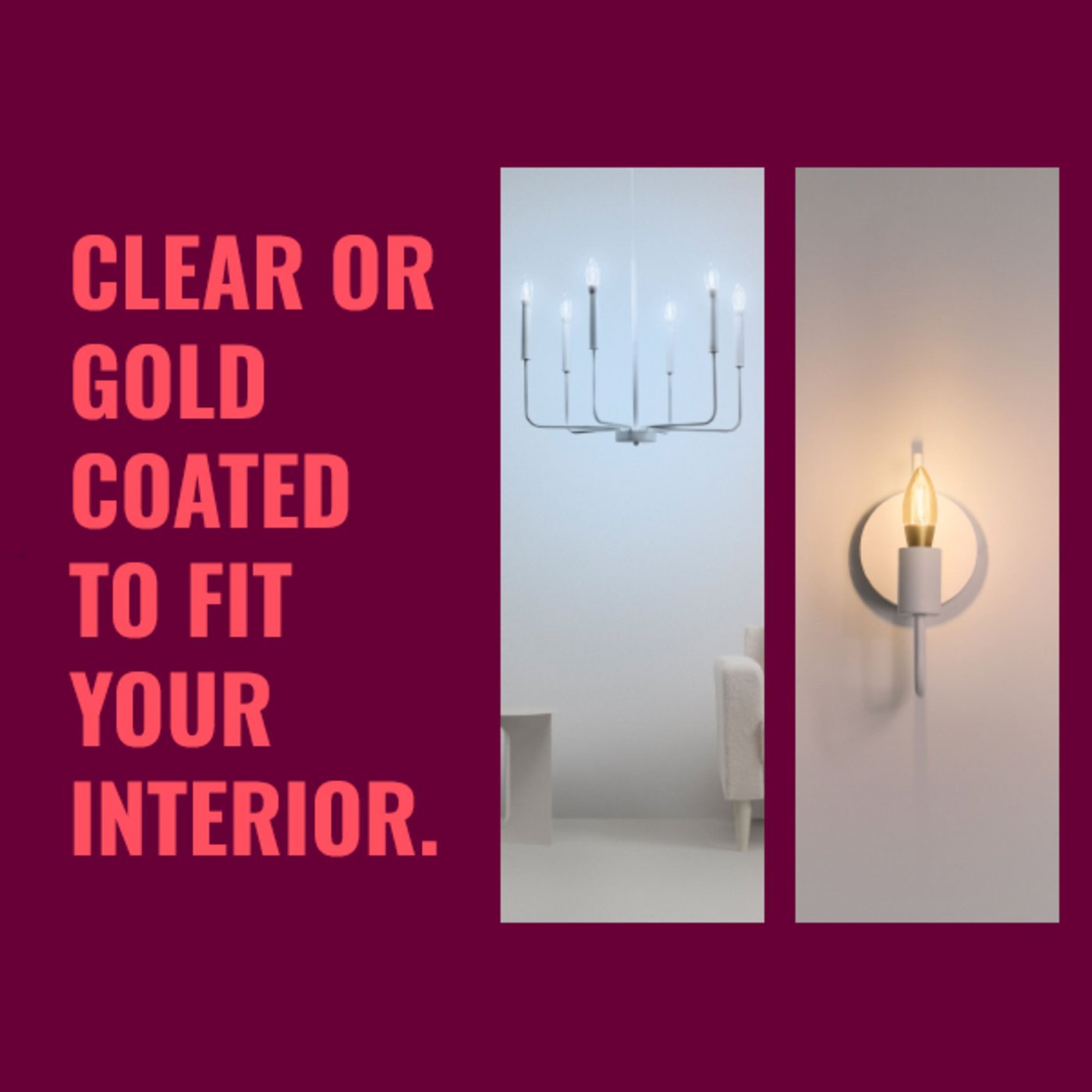 WiZ Clear Filament-kronljus C35 Smart LED-lampa E14 470 lm