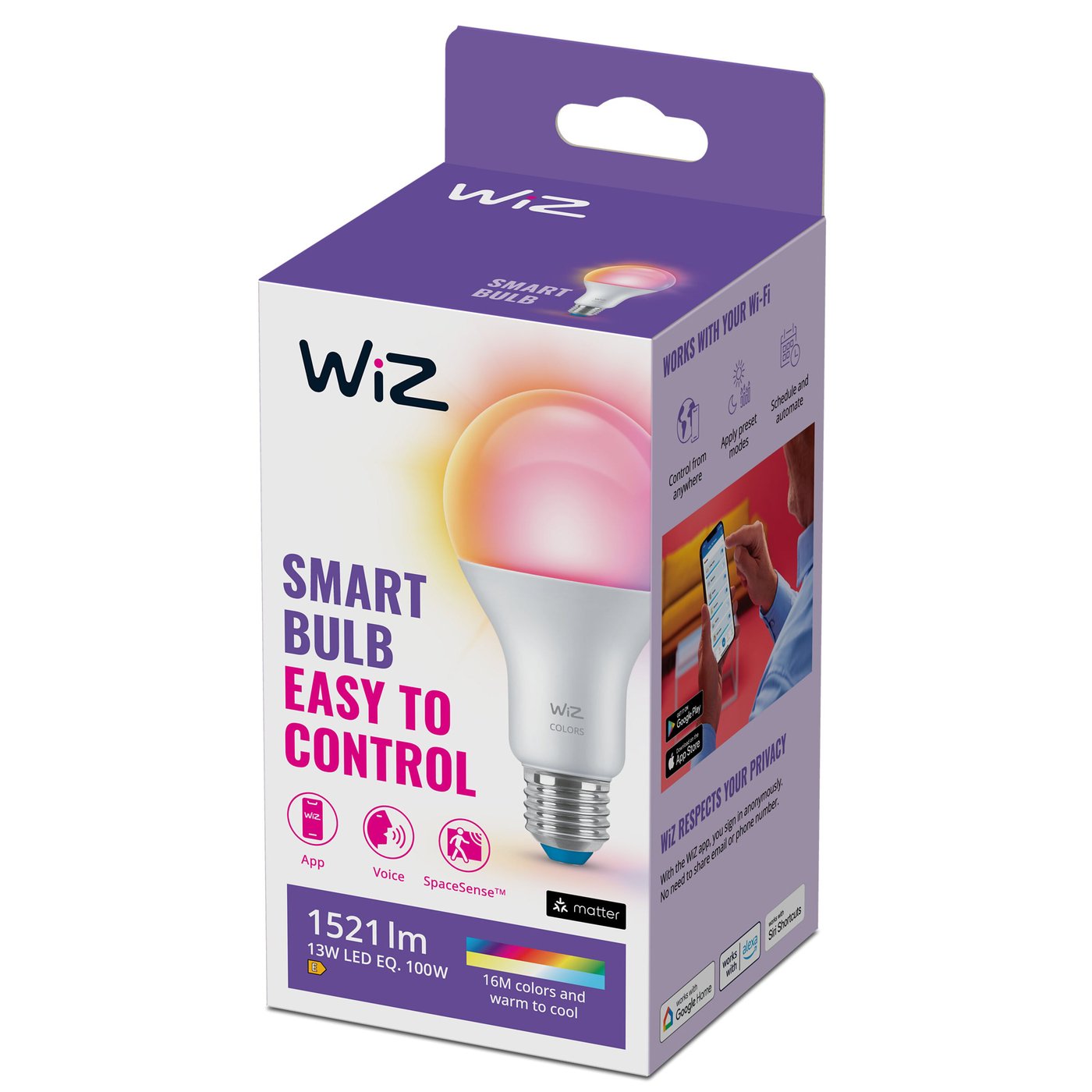 WiZ Color A67 Smart LED-lampa E27 1521 lm