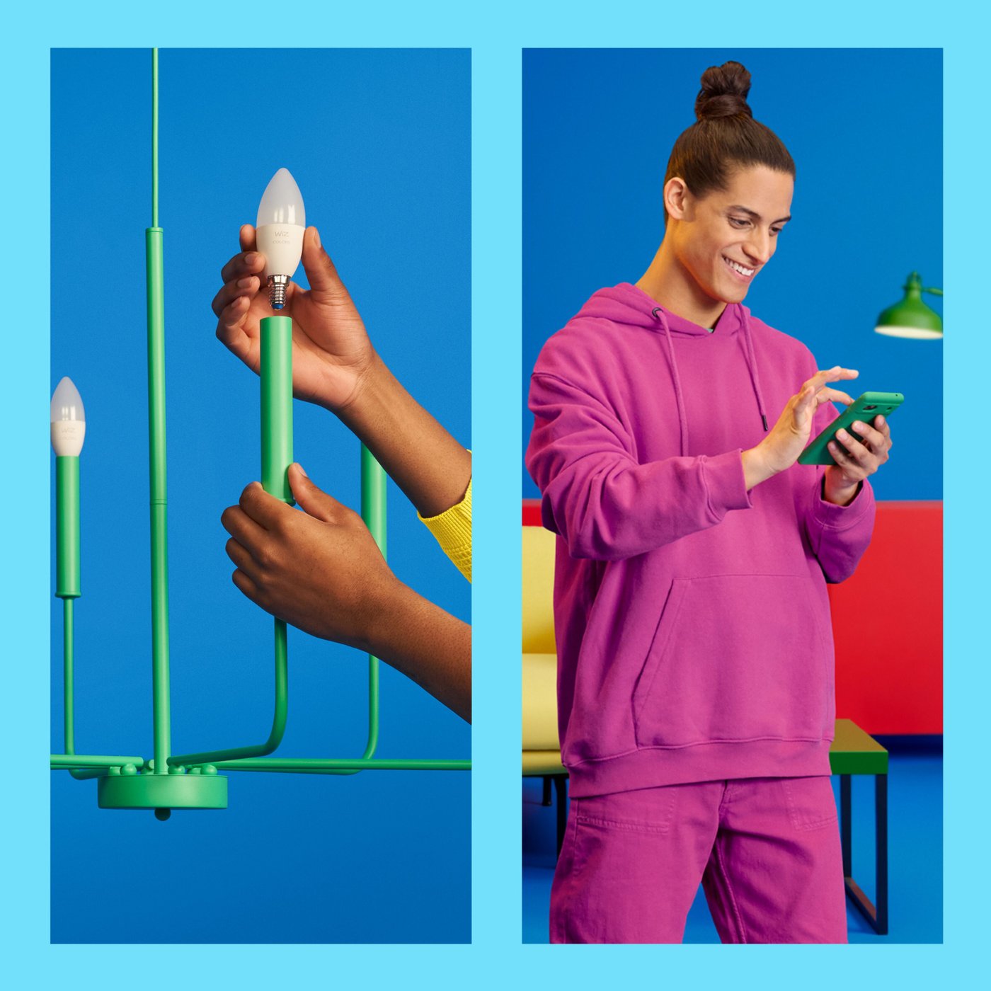 WiZ Varmvit C37 Smart LED-lampa E14 470 lm