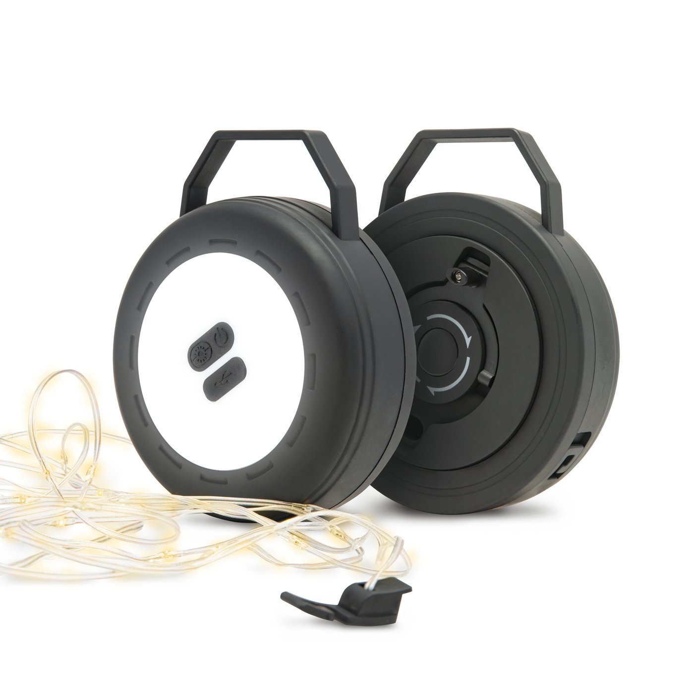 Luxorparts Bärbar campingstrålkastare med LED-ljusslinga