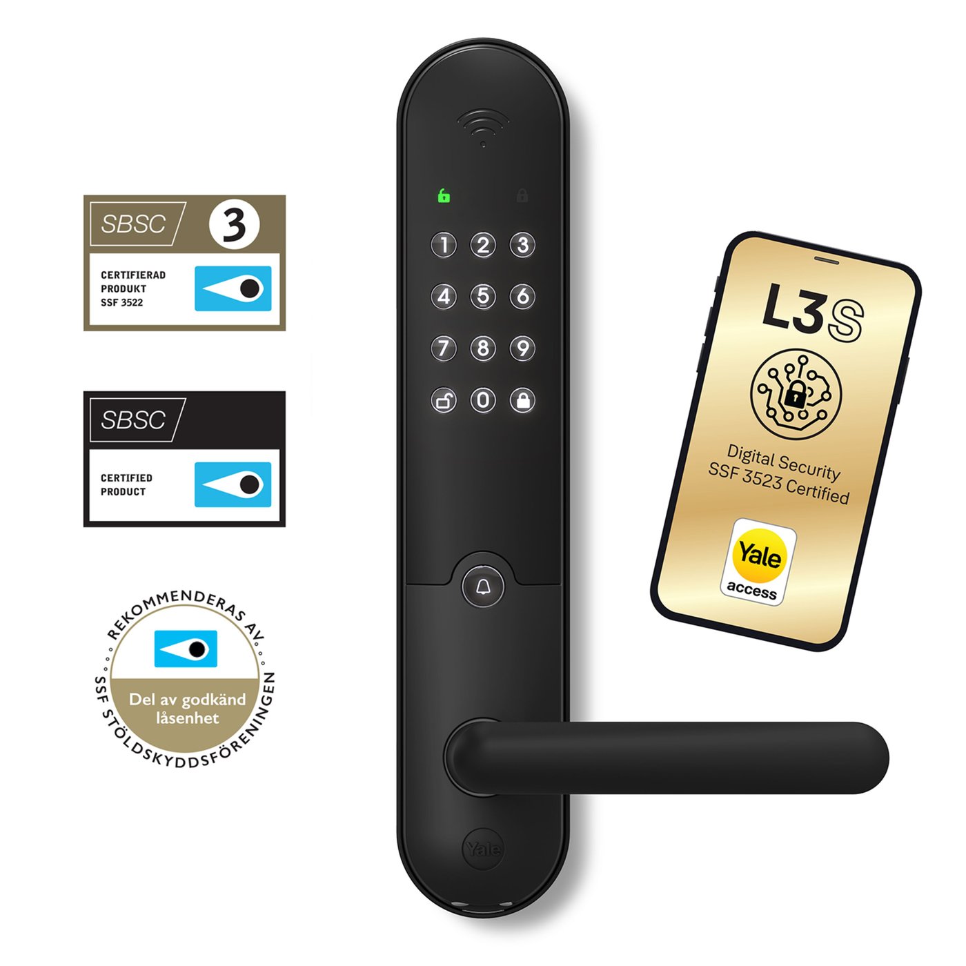 Yale Doorman L3S Flex Svart