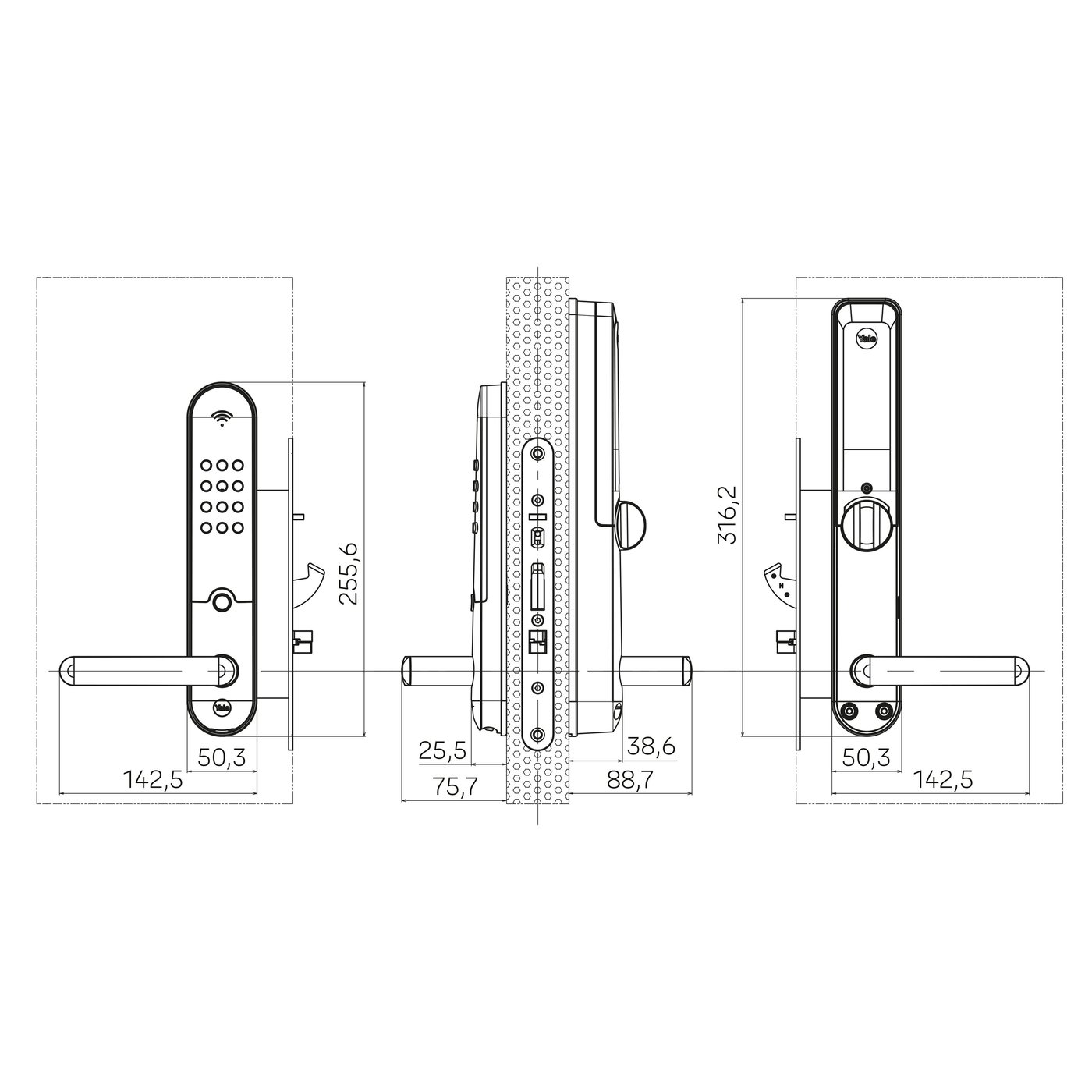 Yale Doorman L3S Flex Svart