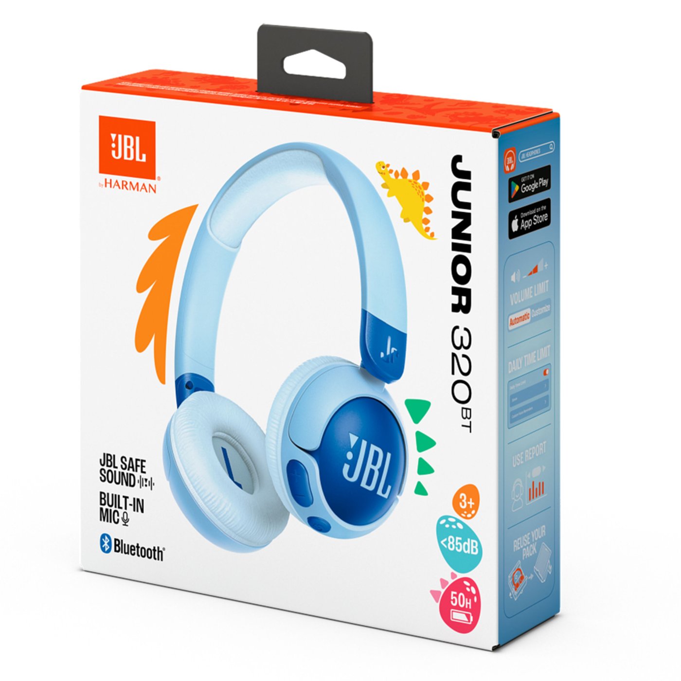 JBL JR320BT Trådlösa hörlurar med volymbegränsning Blå