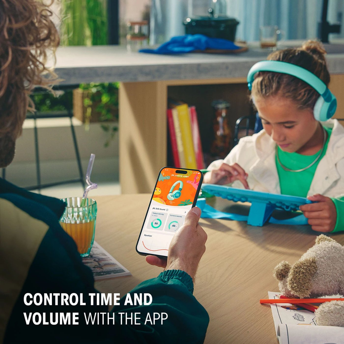 JBL JR320BT Trådløse hodetelefoner med volumbegrensning Lilla