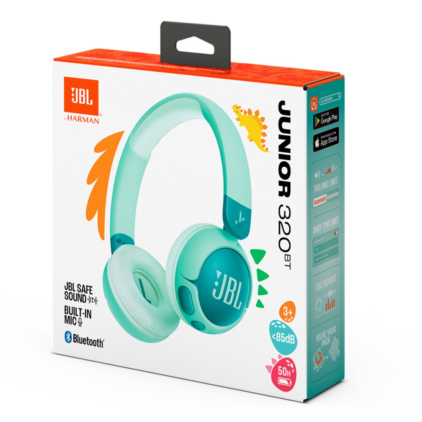 JBL JR320BT Trådløse hodetelefoner med volumbegrensning Grønn