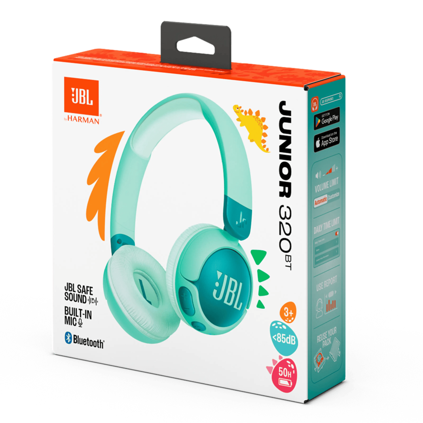 JBL JR320BT Trådløse hodetelefoner med volumbegrensning Grønn