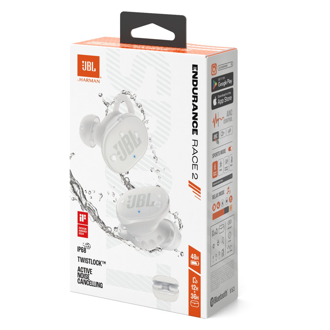 JBL Endurance Race 2 Hvit