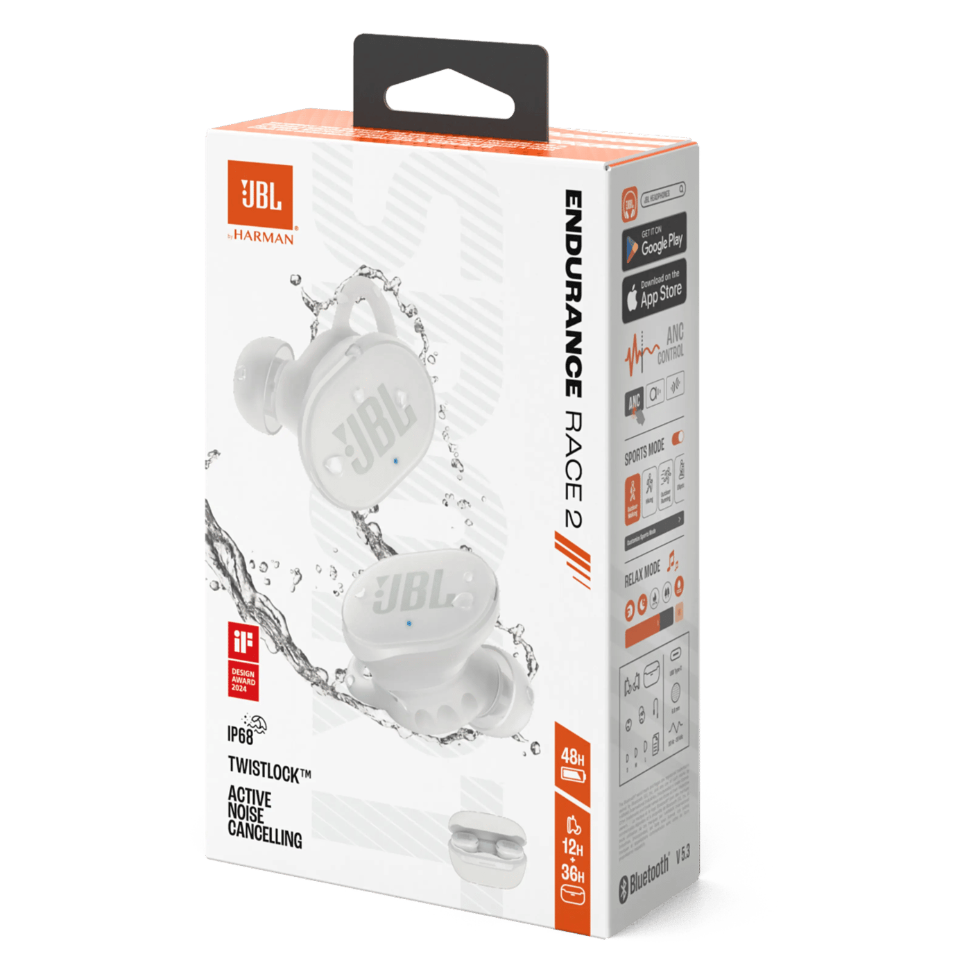 JBL Endurance Race 2 Hvit