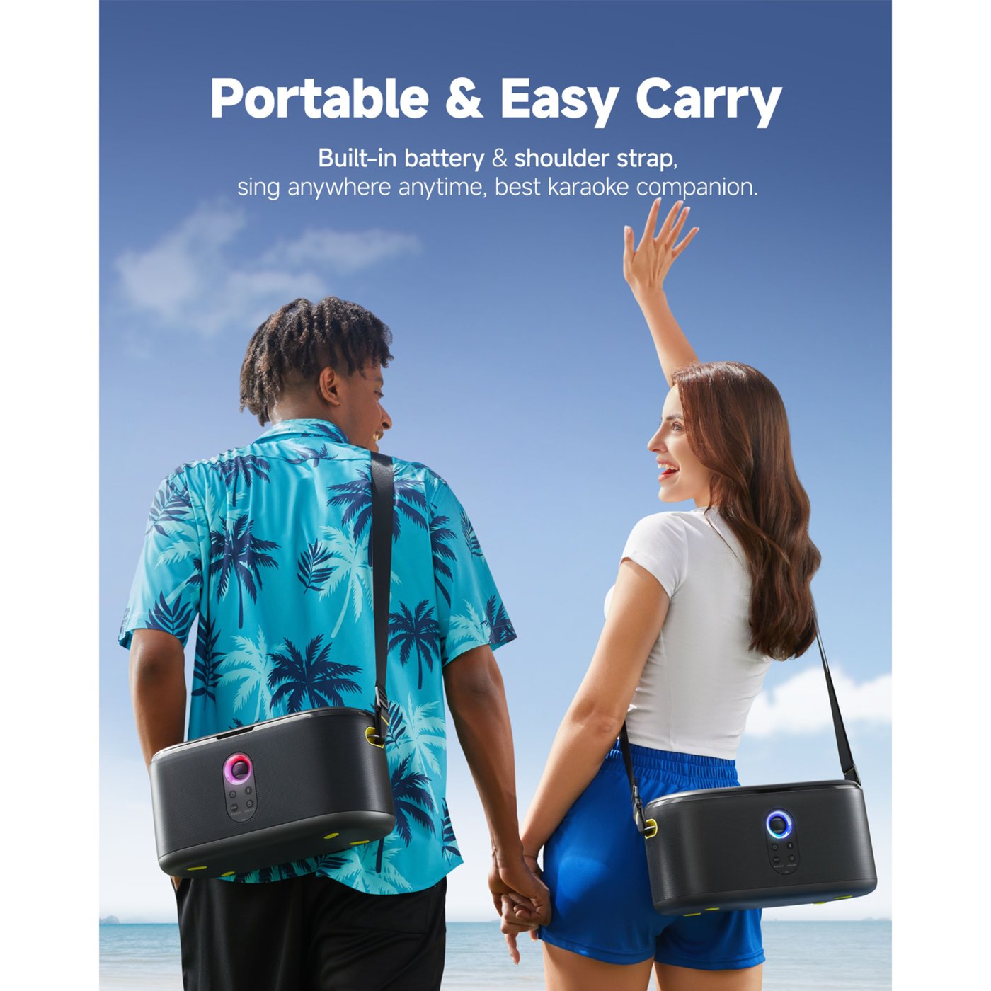 Ikarao Shell S1 Bärbar karaokemaskin med 10,1" HD-skärm