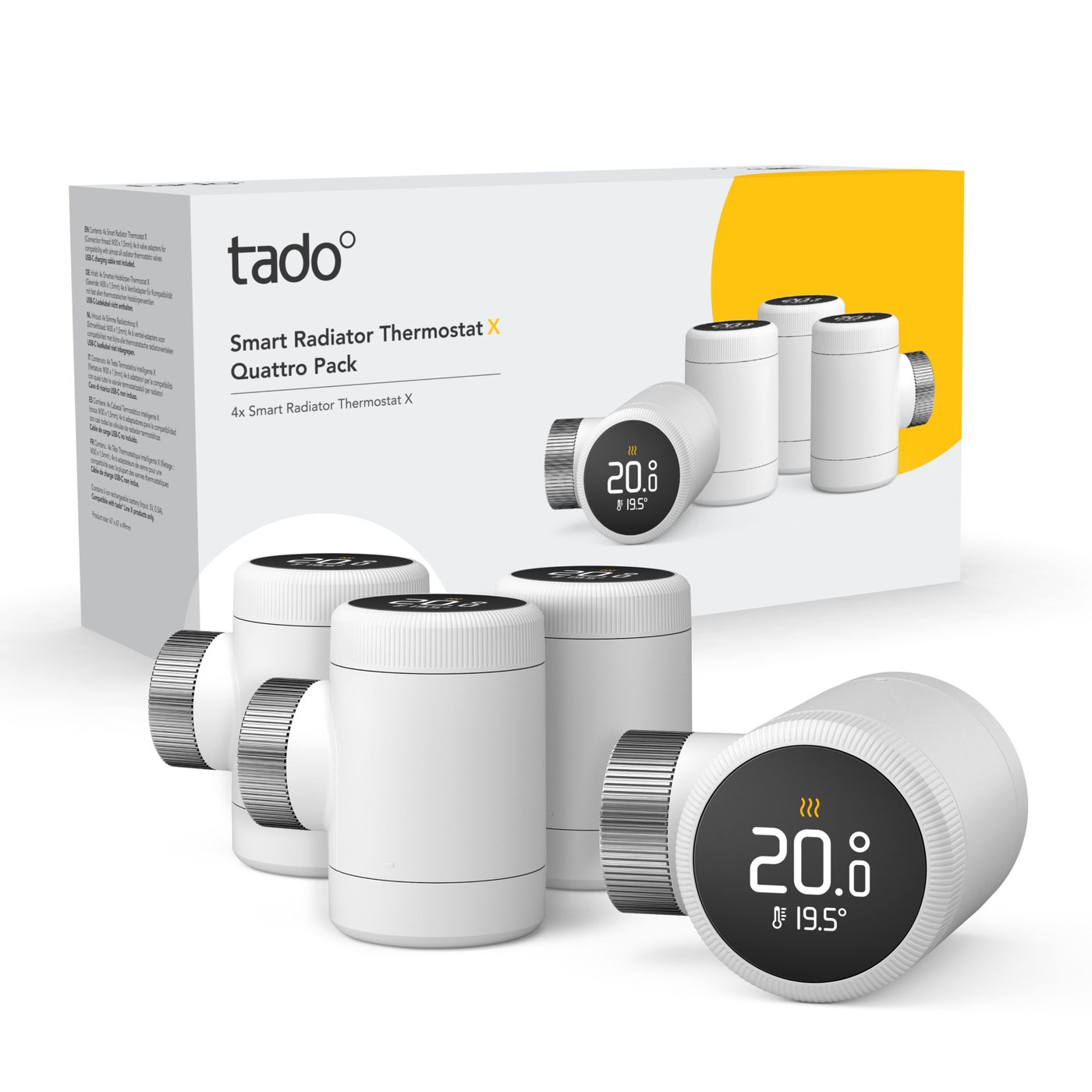 tado Smart Radiator Thermostat X 4-pack