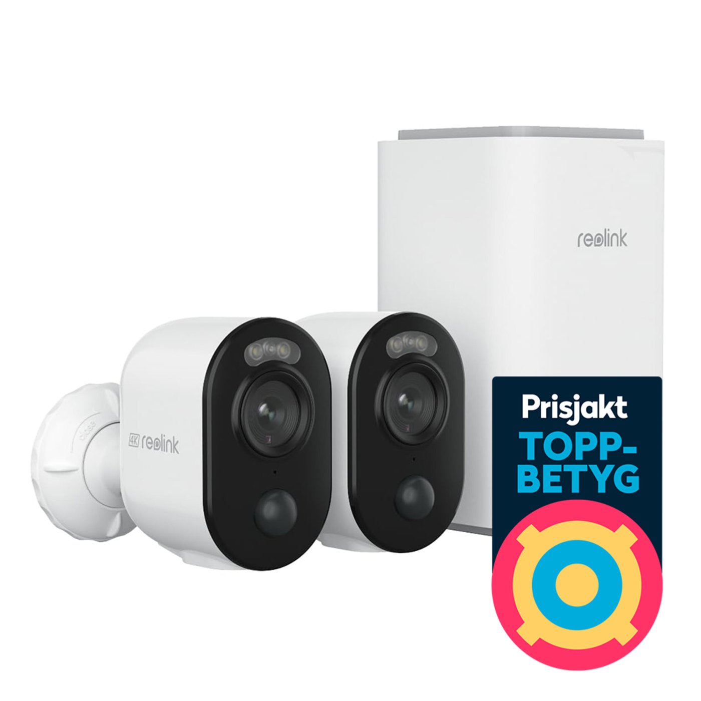 Reolink Home Hub med 2x Argus 3 Ultra 4K-kamera