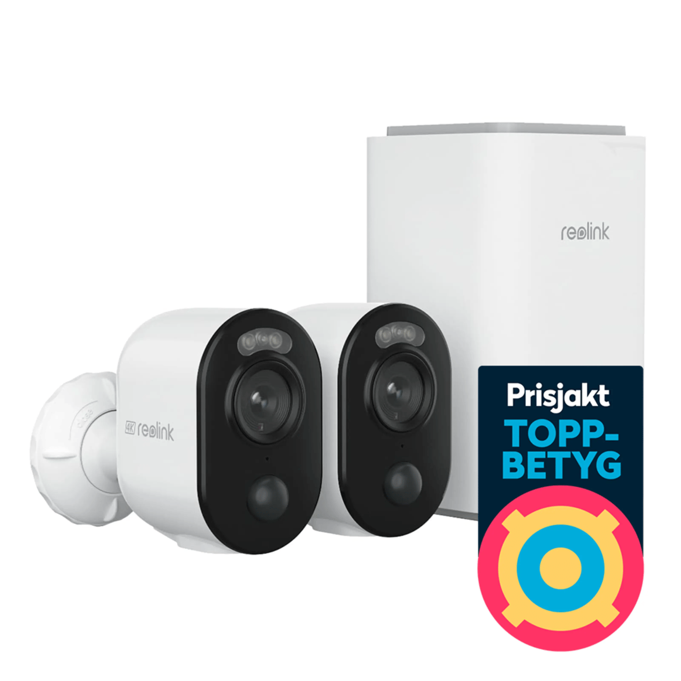 Reolink Home Hub med 2x Argus 3 Ultra 4K-kamera