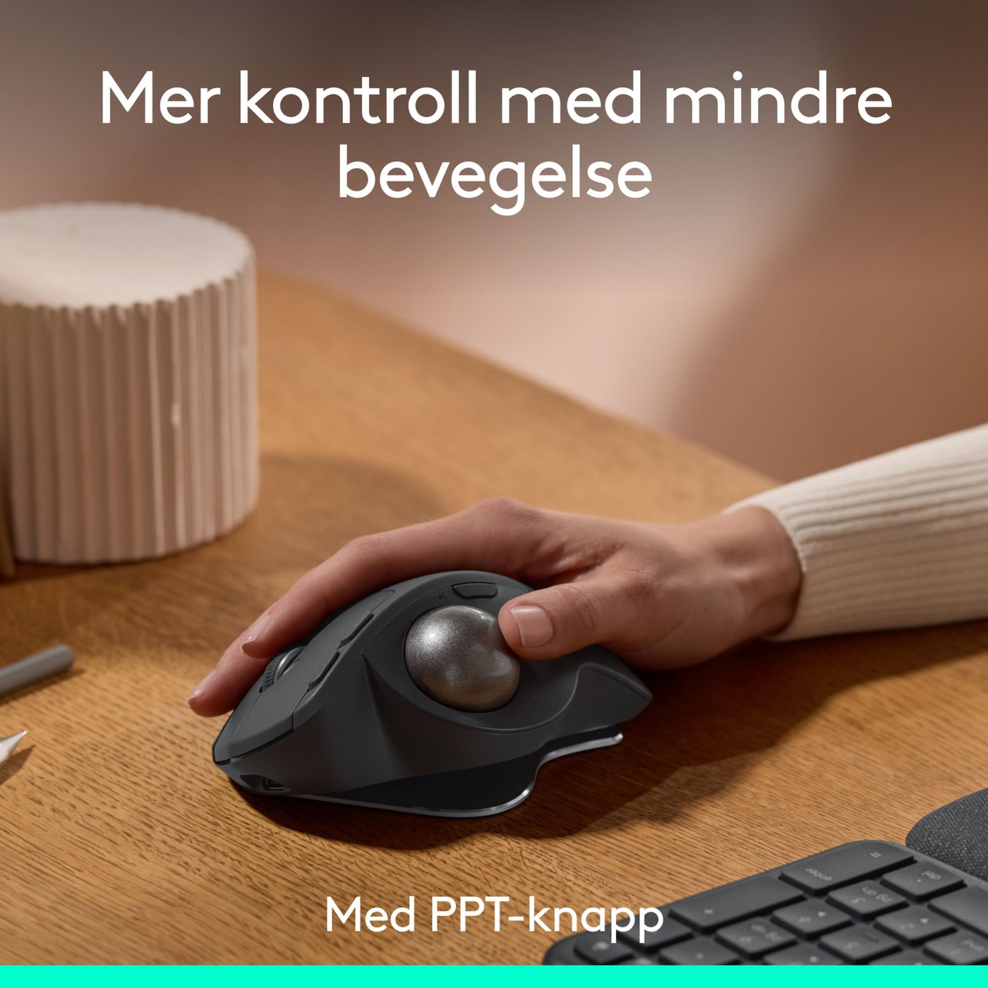 Logitech MX Ergo S Ergonomisk mus med styrekule