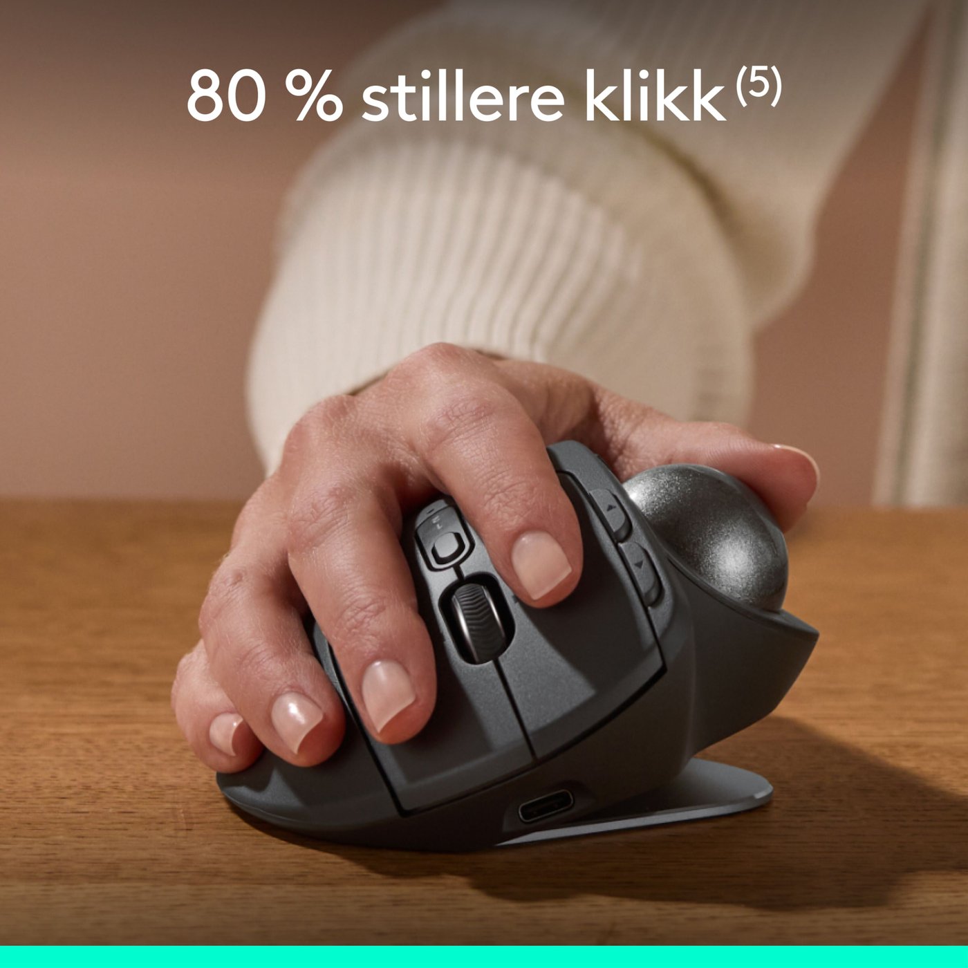 Logitech MX Ergo S Ergonomisk mus med styrekule