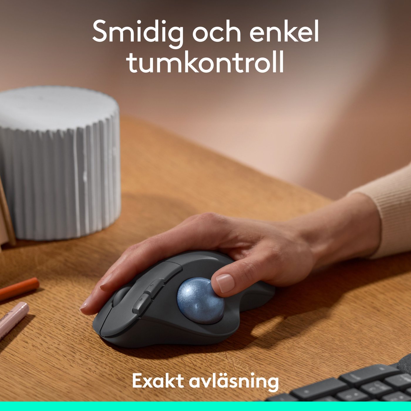 Logitech Ergo M575S Trådlös mus med styrkula