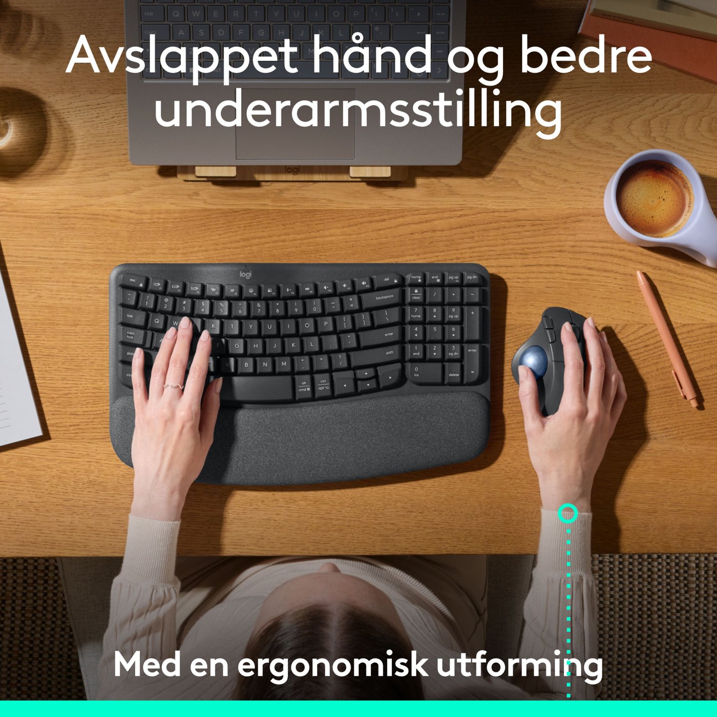 Logitech Ergo M575S Trådløs mus med styrekule