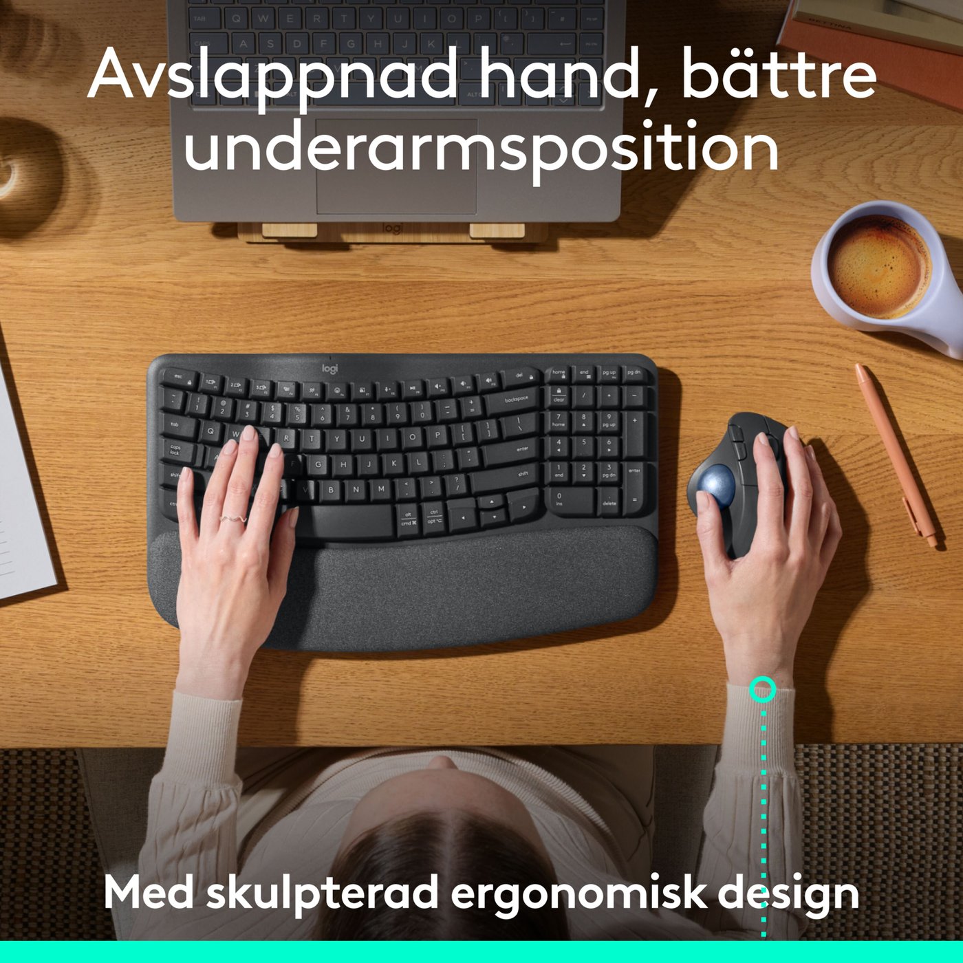 Logitech Ergo M575S Trådlös mus med styrkula