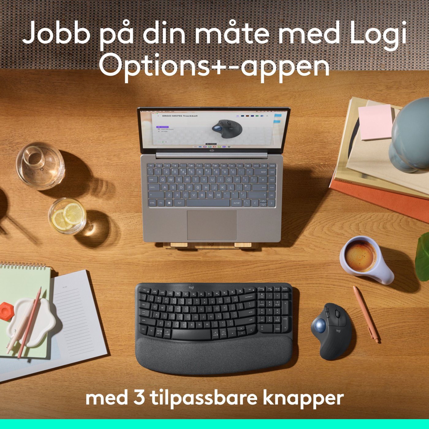 Logitech Ergo M575S Trådløs mus med styrekule