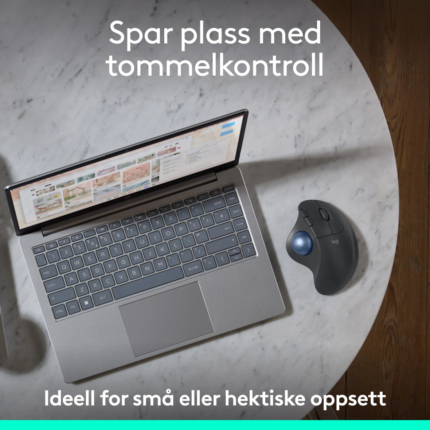 Logitech Ergo M575S Trådløs mus med styrekule