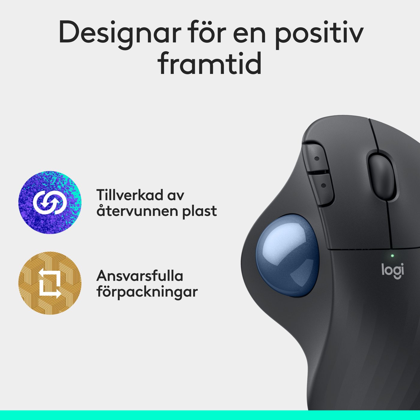 Logitech Ergo M575S Trådlös mus med styrkula