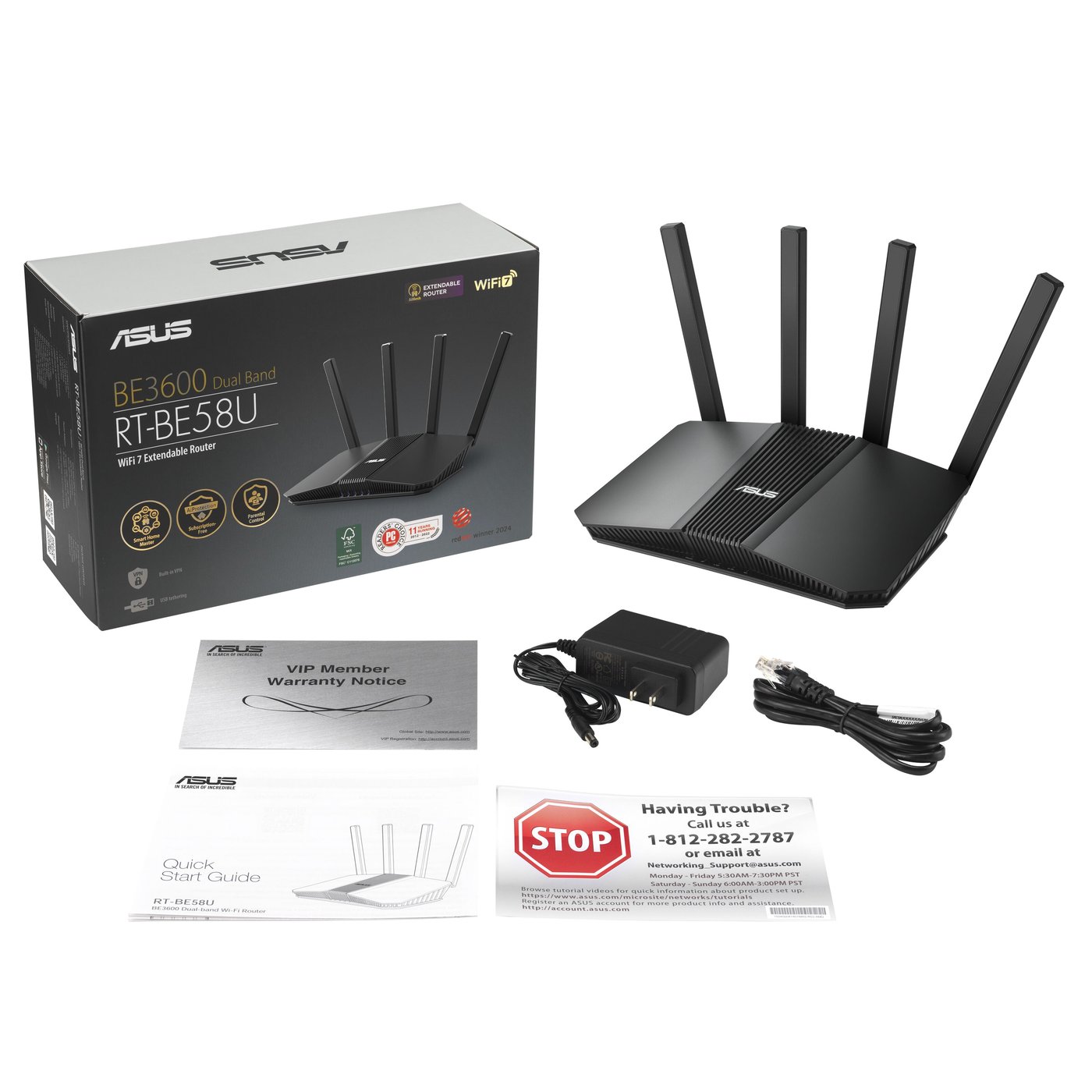 Asus RT-BE58U Trådløs ruter BE3600