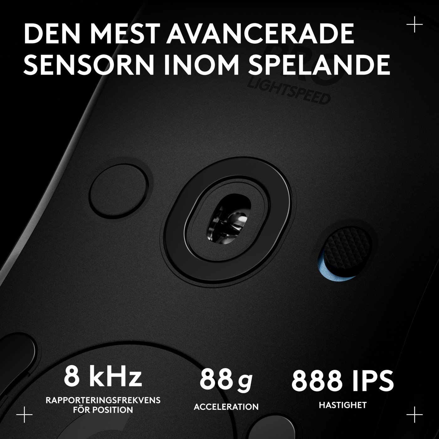 Logitech G Pro 2 Trådlös gaming-mus för proffs Svart