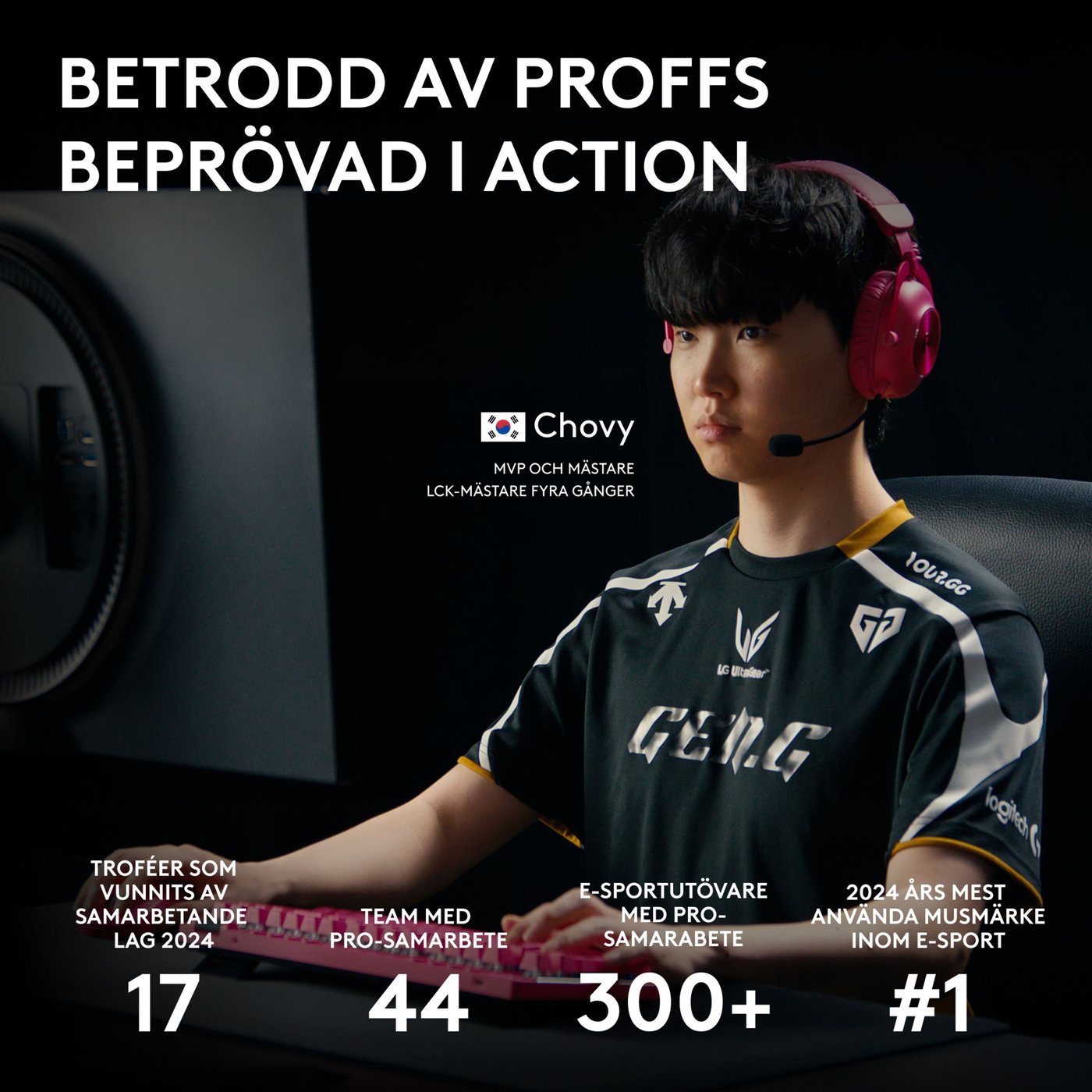 Logitech G Pro 2 Trådlös gaming-mus för proffs Vit