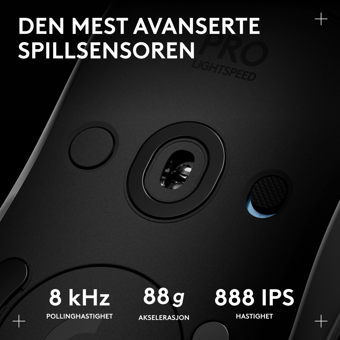 Logitech G Pro 2 Trådløs gamingmus for proffer Hvit