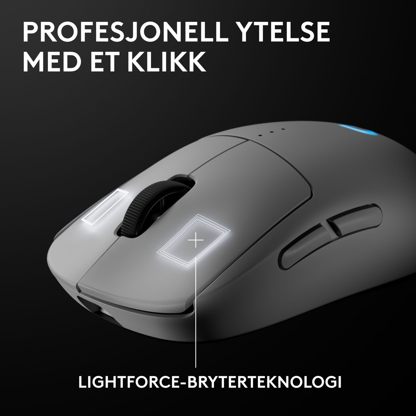 Logitech G Pro 2 Trådløs gamingmus for proffer Hvit
