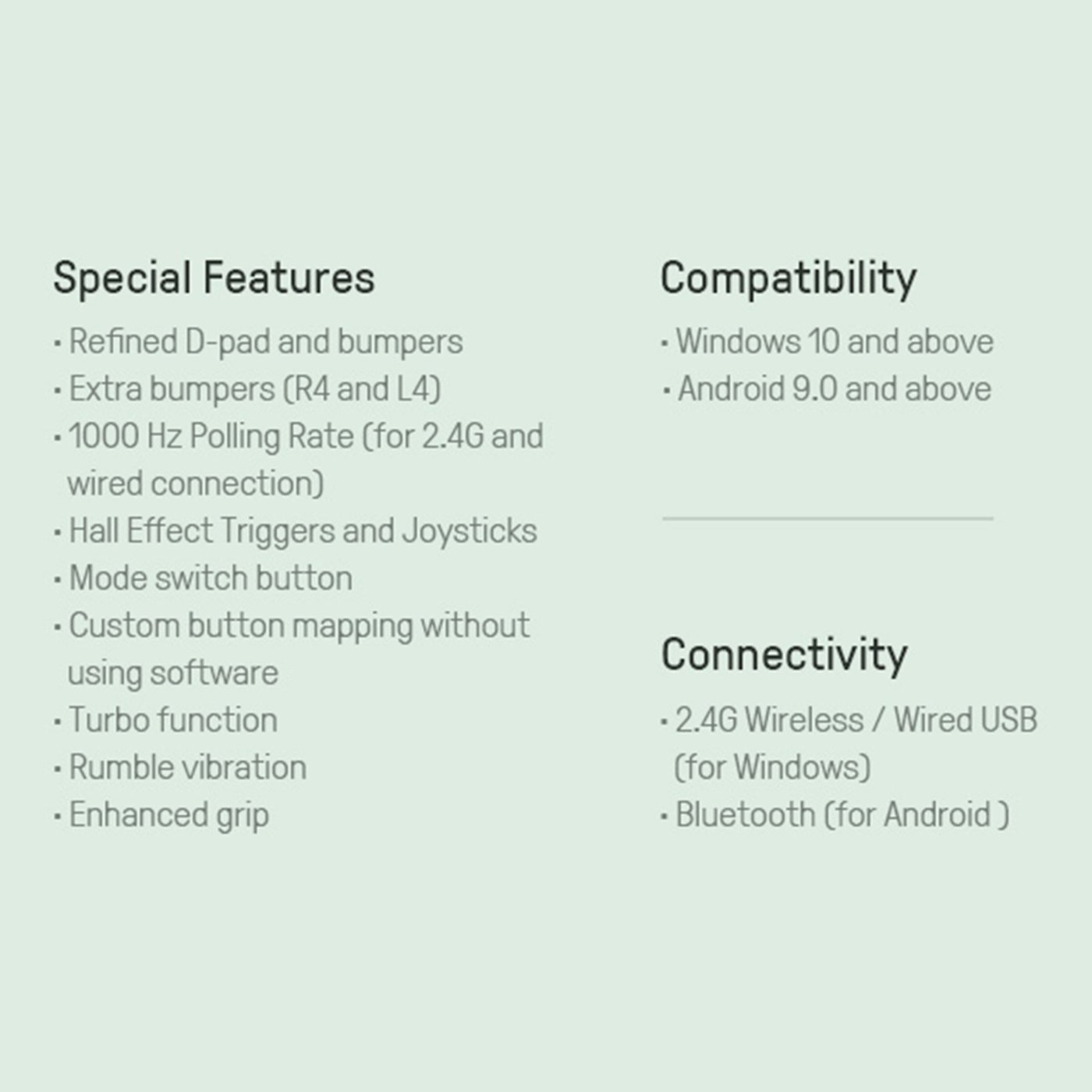 8Bitdo Ultimate 2C Trådløs håndkontroller med Hall Effect Grønn