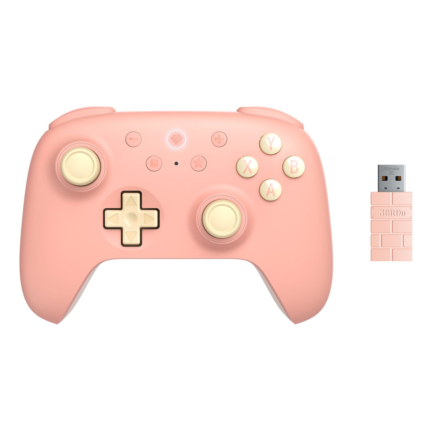 8Bitdo Ultimate 2C Trådlös handkontroll med Hall Effect Peach