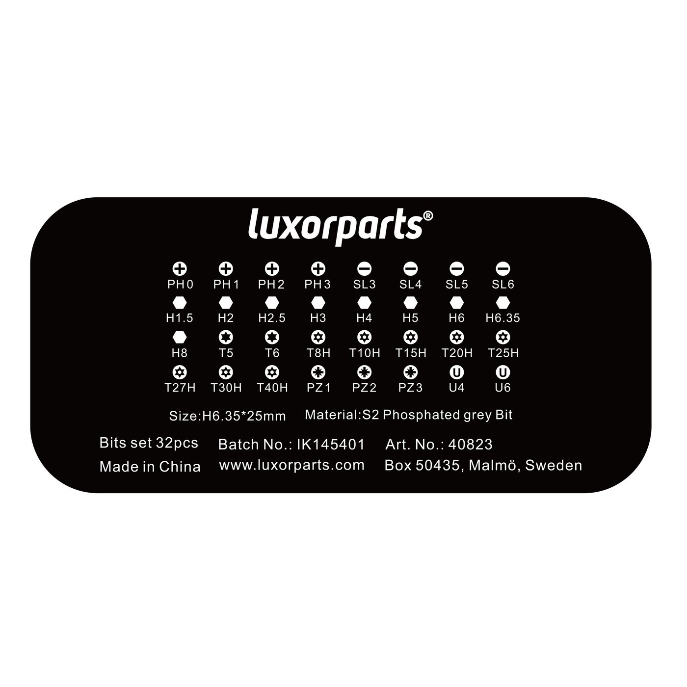 Luxorparts Bits Set
