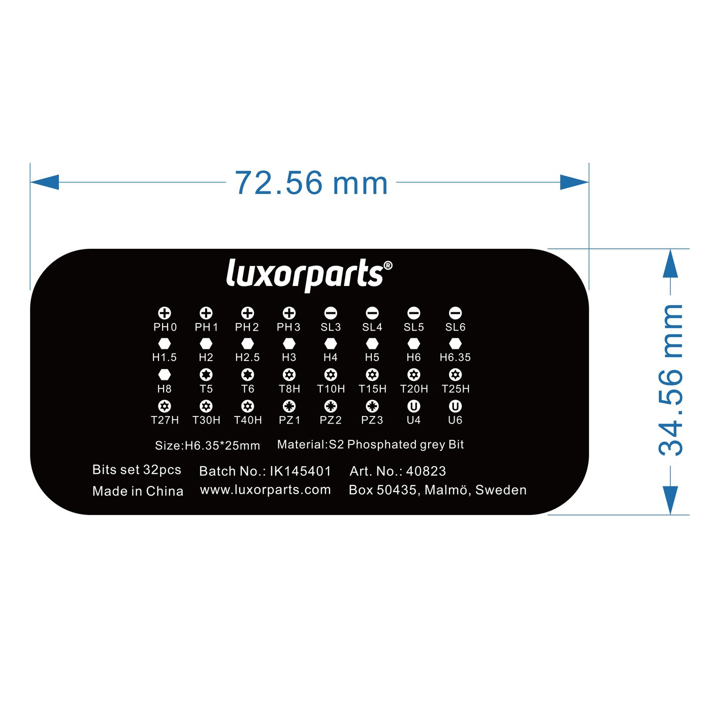 Luxorparts Bitsset 32 delar
