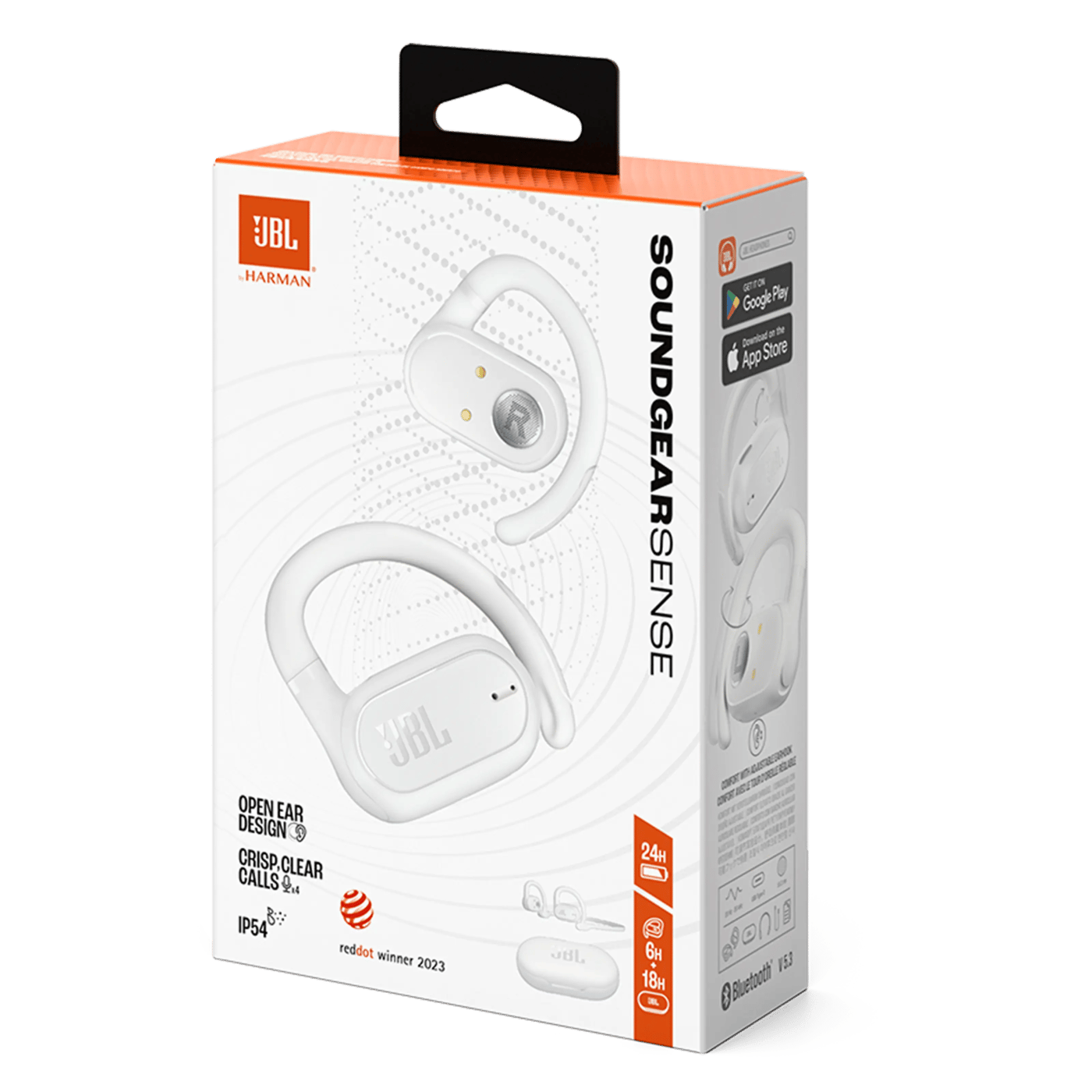 JBL Soundgear Sense trådlösa open-ear-hörlurar Vit