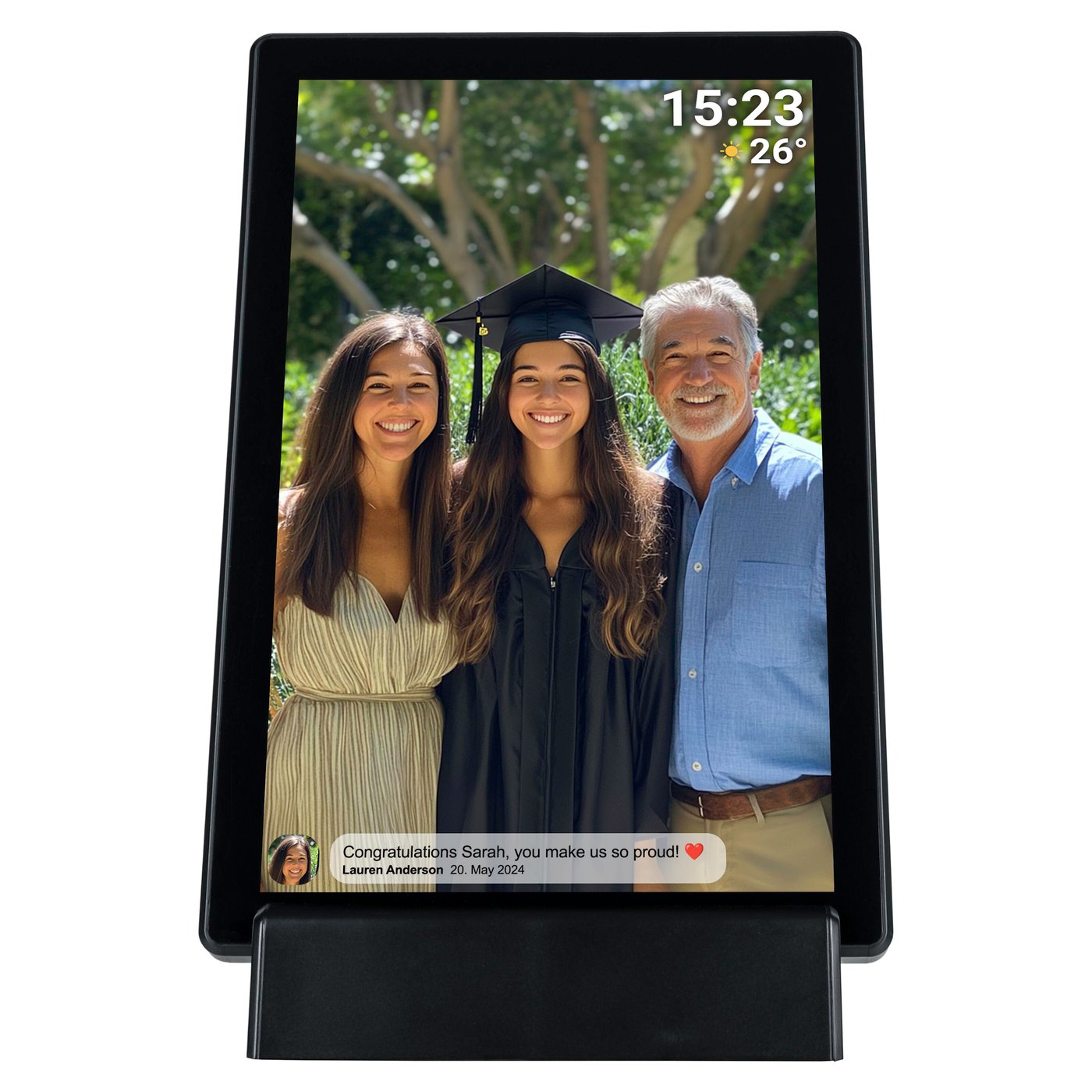 Denver Frameo Digital wifi-fotoramme 10,1" med ladestativ Svart