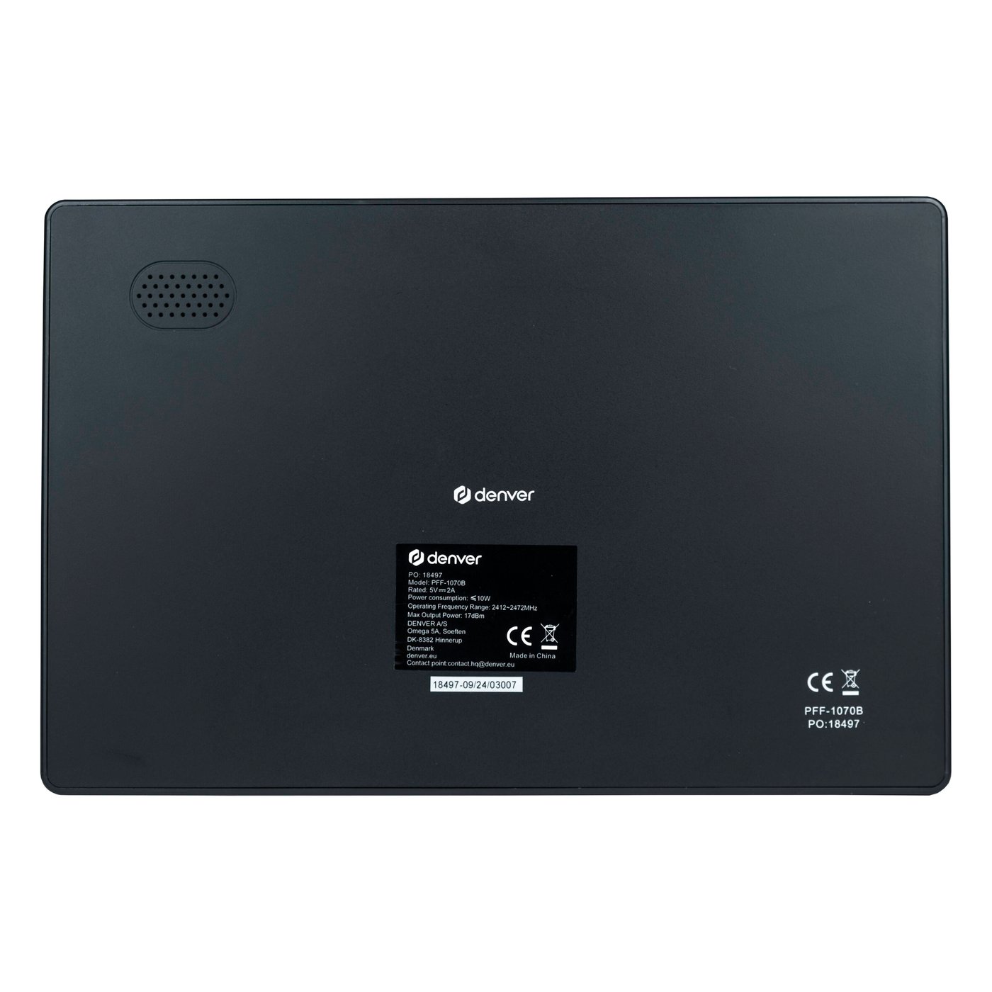 Denver Frameo Digital wifi-fotoramme 10,1" med ladestativ Svart