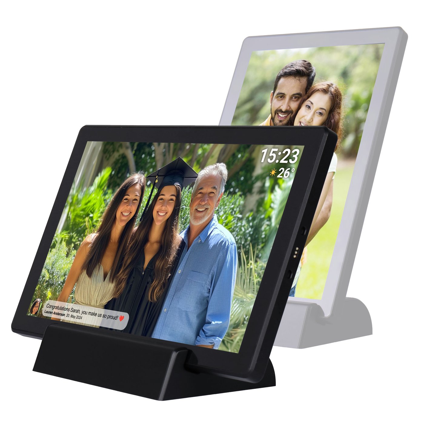 Denver Frameo Digital wifi-fotoramme 10,1" med ladestativ Hvit