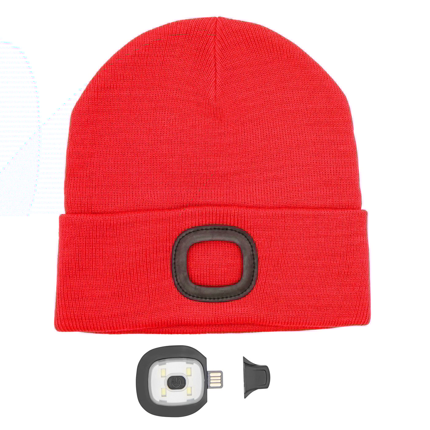Ledsavers Mössa med LED-lampa Röd