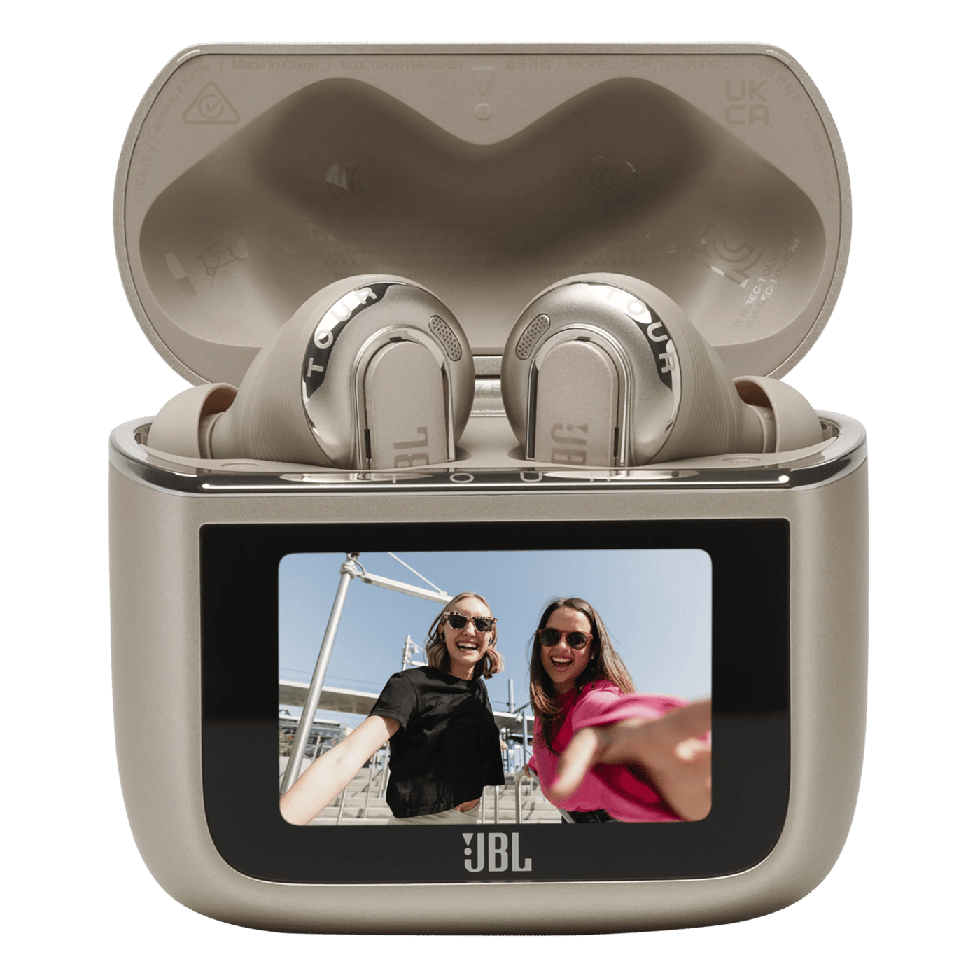 JBL Tour Pro 3 trådløse in-ear-hodetelefoner Latte