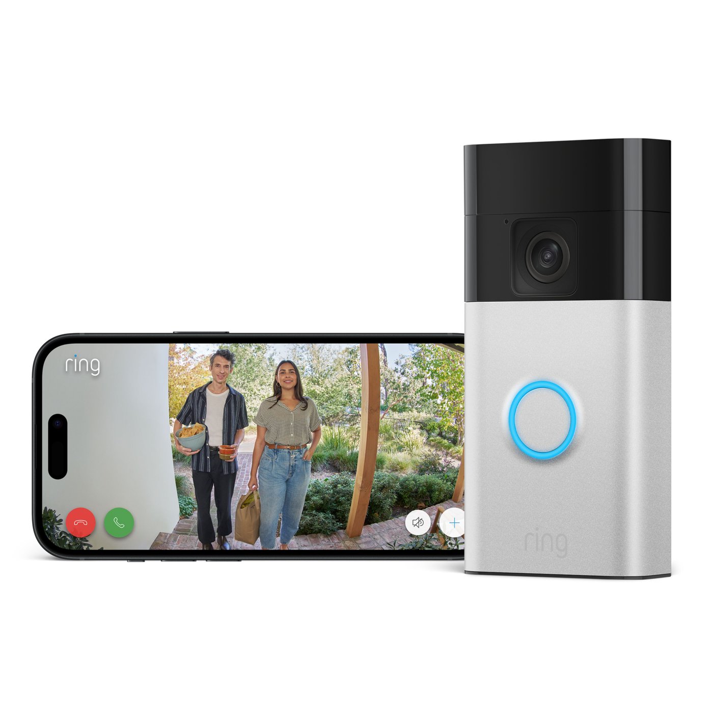 Ring Battery Video Doorbell Satin Nickel