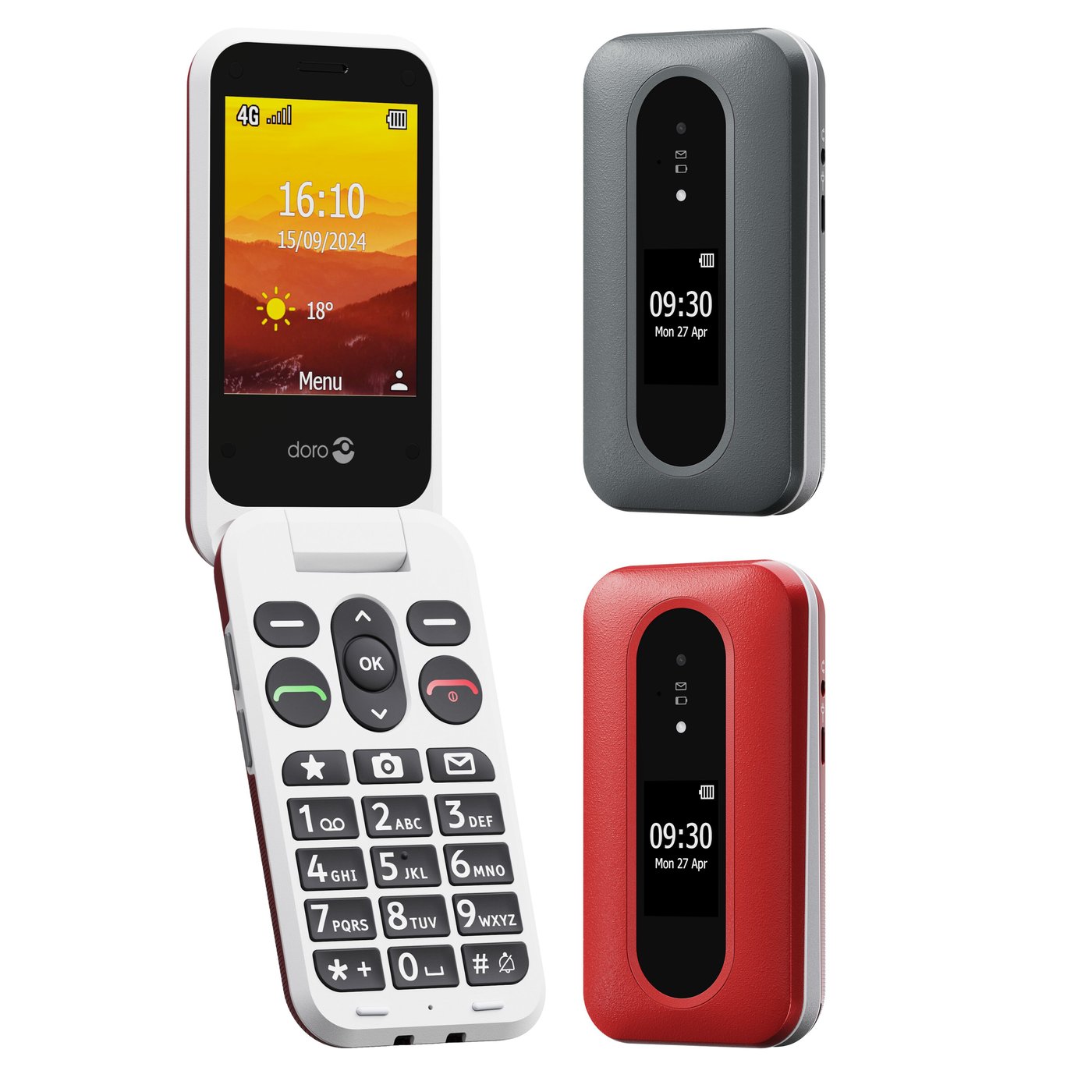 Doro Leva L31 mobiltelefon 4G Röd/vit