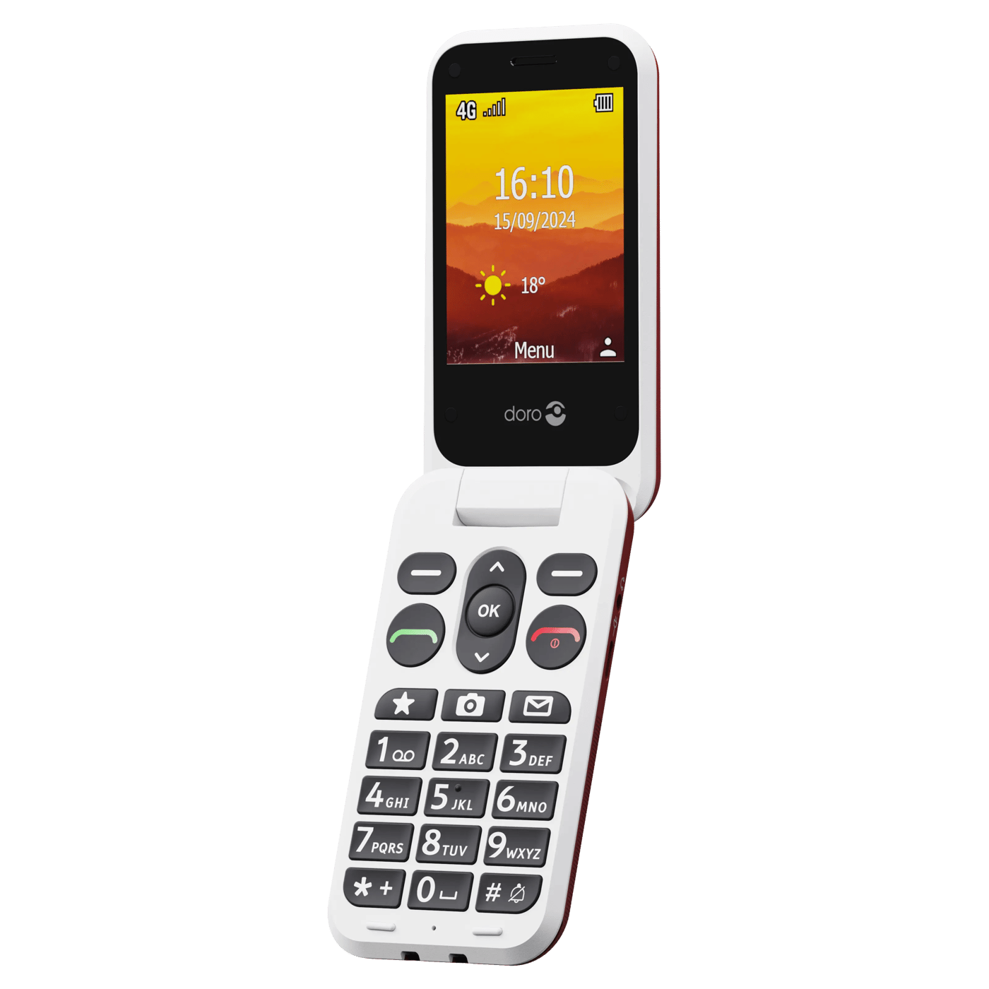 Doro Leva L31 mobiltelefon 4G Röd/vit