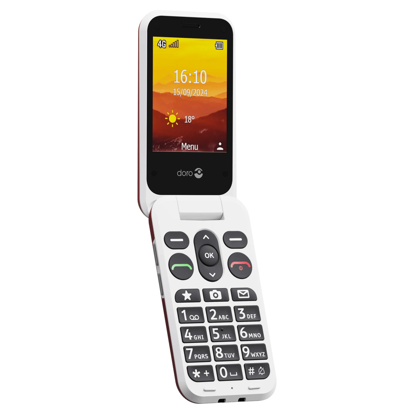 Doro Leva L31 mobiltelefon 4G Röd/vit